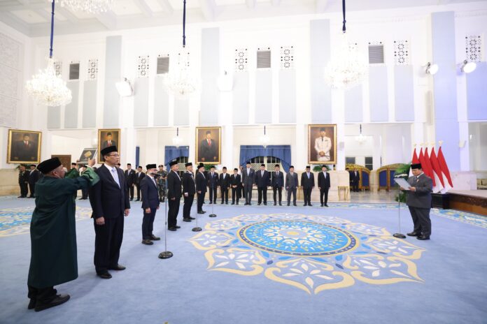 Presiden Prabowo Ganti dan Lantik Sejumlah Menteri Kabinet Merah Putih